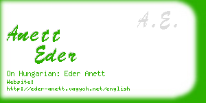 anett eder business card